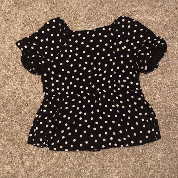 PENN. Polka Dot Peplum Blouse - Picture 4 of 8
